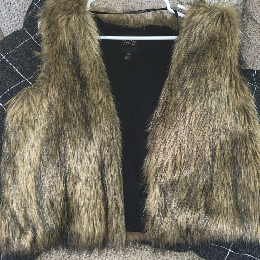 Stylish faux fur vest